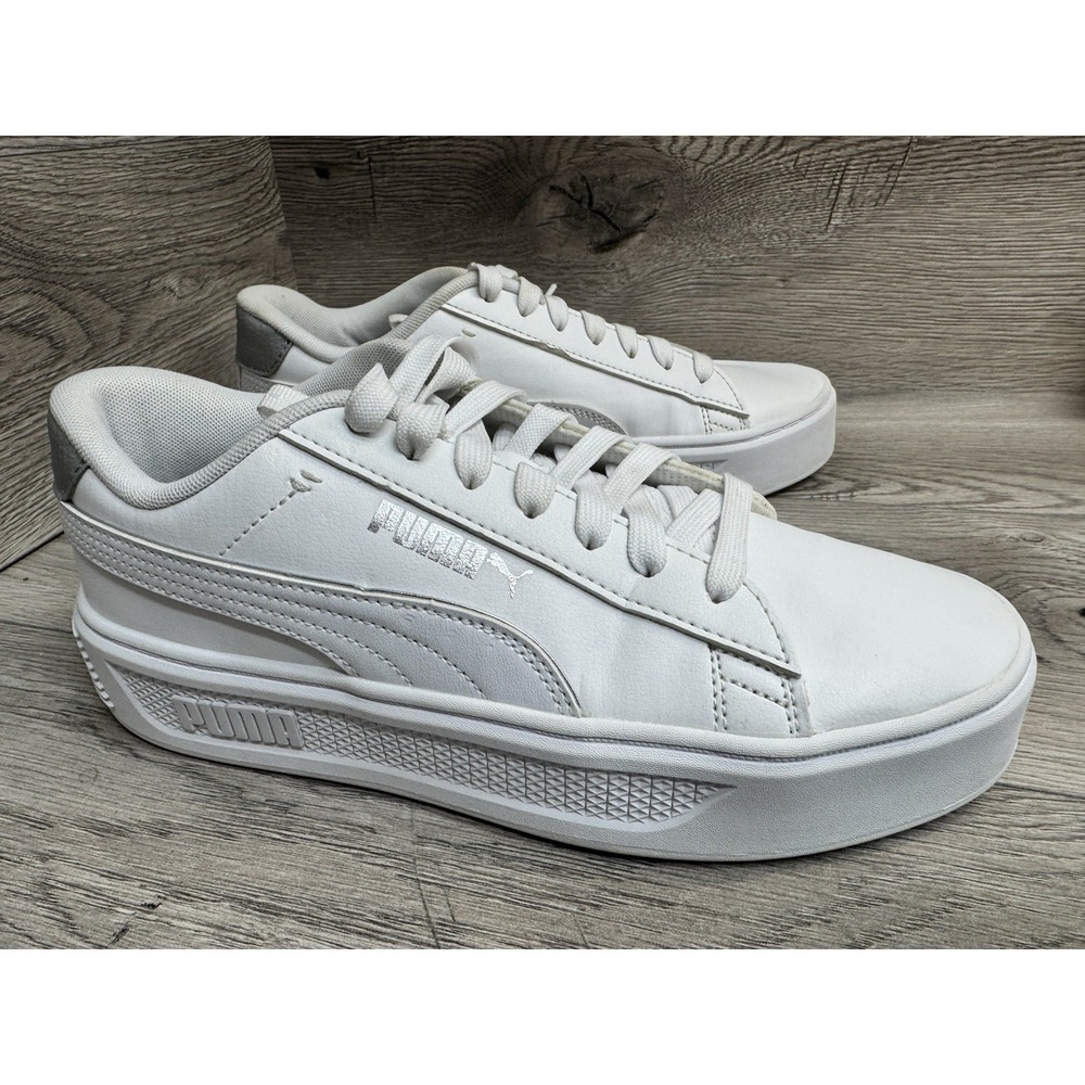 Puma Shoes Womens 8.5 SoftFoam Optimal Comfort Sneakers 392504-02 White Leather